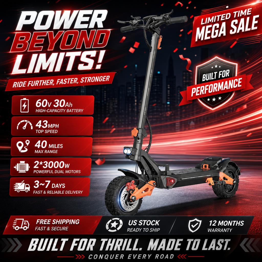 Trottinette électrique adulte  - 60V 30Ah Electric Scooter Battery avis et prix